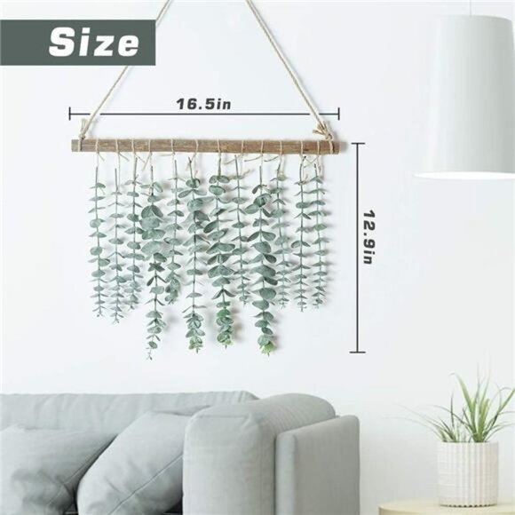 Bathroom Decor Artificial Eucalyptus Wall Hanging Decor-Fake Eucalyptus Leaves - Picture 2 of 7